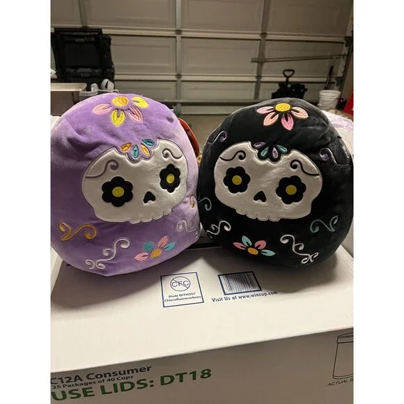 Day of the Dead Sugar Skull Squishmallows Delfina Daria Halloween Stuffed Toy - Picture 1 of 4